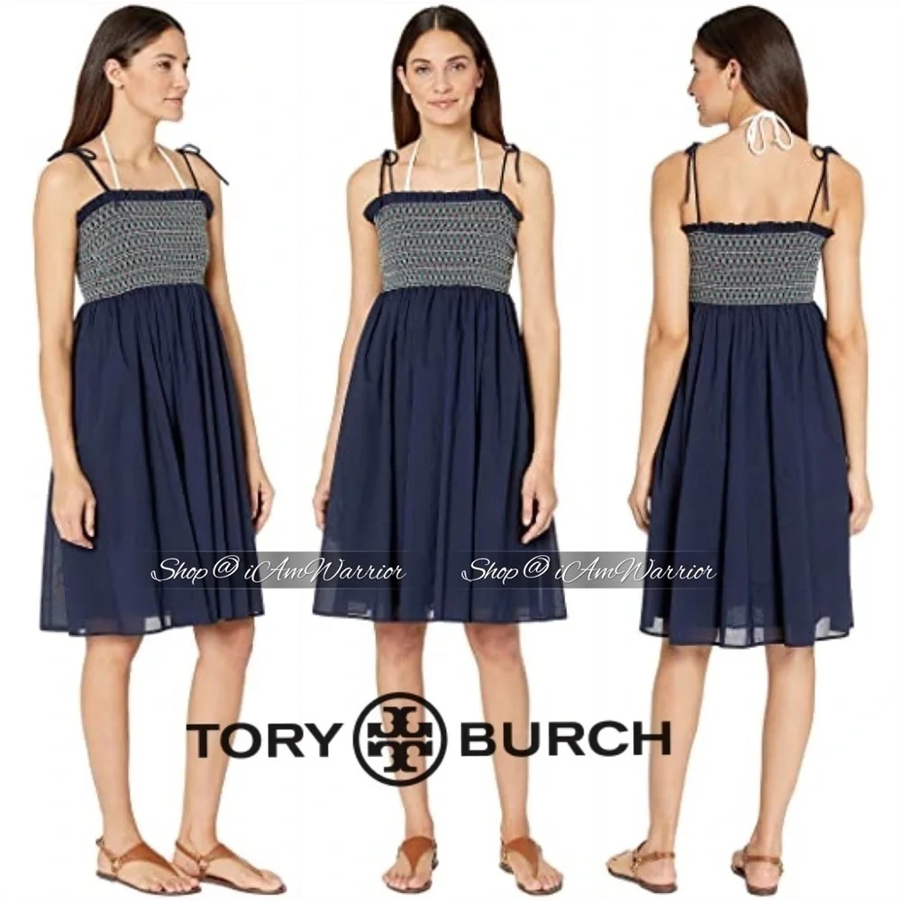 Tory Burch NWT smocked convertible dress/midi skirt/coverup *shop@iamwarrior